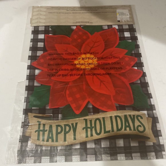 Garden flag Happy Holidays NEW  Creekside garden flag double-sided - Picture 5 of 6